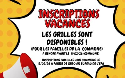 Programmes d’activités vacances février 2026