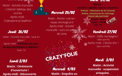 Vacances de février + 6 ans