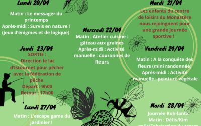 Vacances d’avril + 6 ans