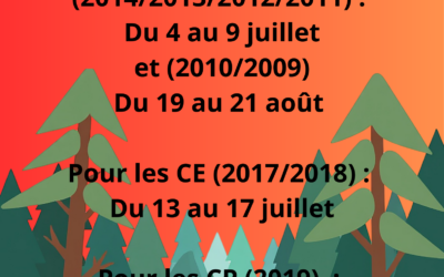 Information été 2026 séjours