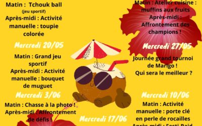 Mercredis Mai Juin et Juillet +6ans