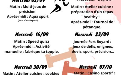 Mercredis septembre et octobre +6ans