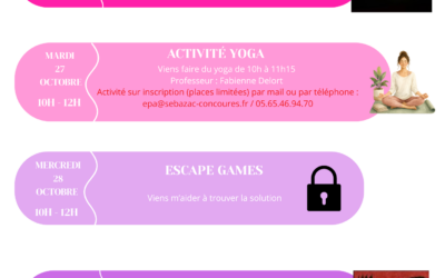 Planning EVS des vacances d’automne